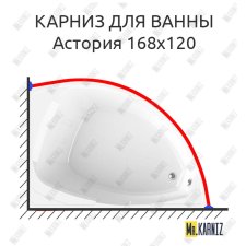 Карниз для ванны Radomir Астория 168х120 Усиленный 25 мм MrKARNIZ