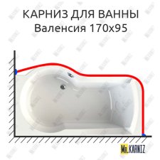 Карниз для ванны Radomir Валенсия 170х95 Усиленный 25 мм MrKARNIZ
