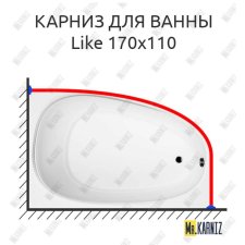 Карниз для ванны Am.Pm Like 170х110 Усиленный 20 мм MrKARNIZ