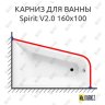 Карниз для ванны Am.Pm SPIRIT V2.0 160х100 Усиленный 20 мм MrKARNIZ фото 1