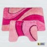 Комплект ковриков для ванной и туалета Линия розовый фото 1