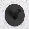 Настенные крючки для ванной и кухни для полотенец У-образные круг черные 1 шт фото 2