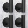 Настенные крючки для ванной и кухни для полотенец Т-образные круг черные 4 шт фото 2